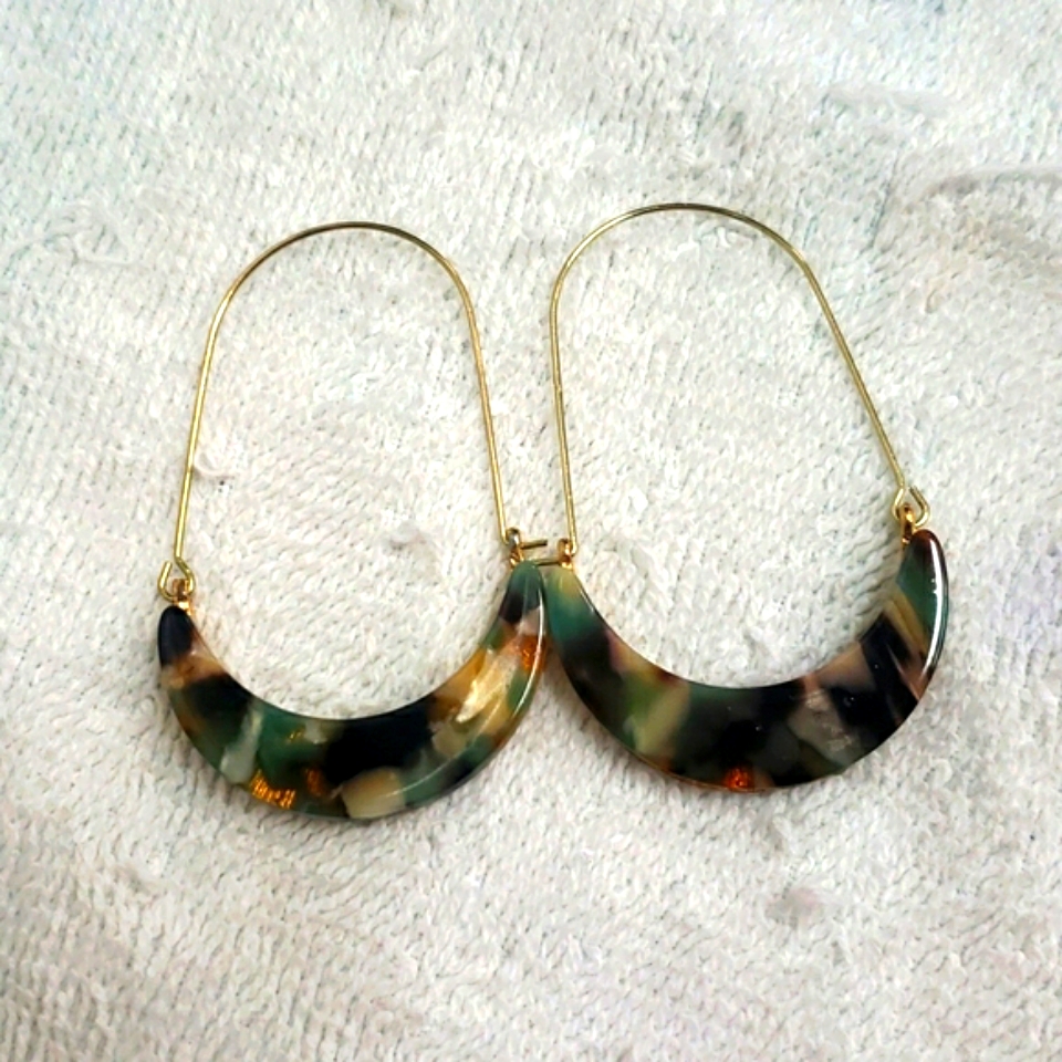 Large Marble Earrings